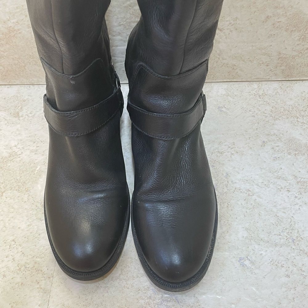 NINE WEST SHAILYN BOOTS IN BLACK LEATHER - Picture 8 of 9